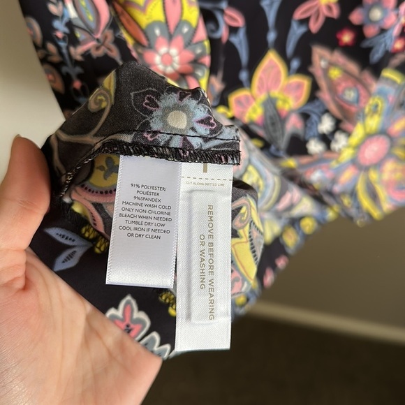 Loft Navy Blue Bold Medallion Paisley Floral Shift Dress - Picture 8 of 8